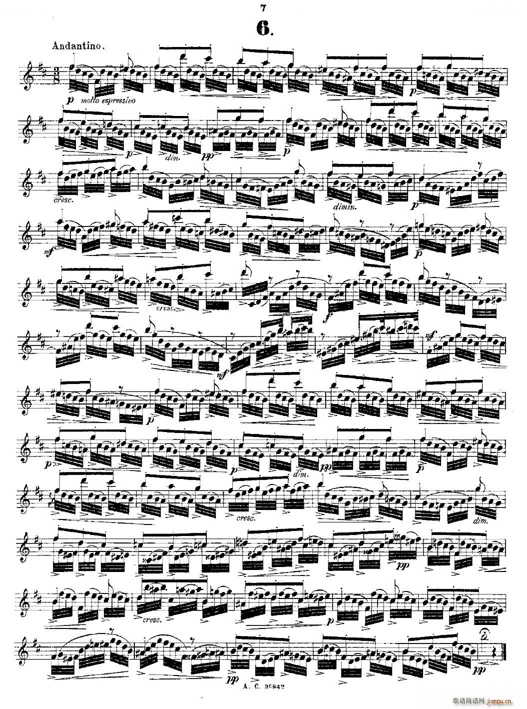 24首长笛练习曲 Op 21 之1 12 铜管(笛箫谱)7