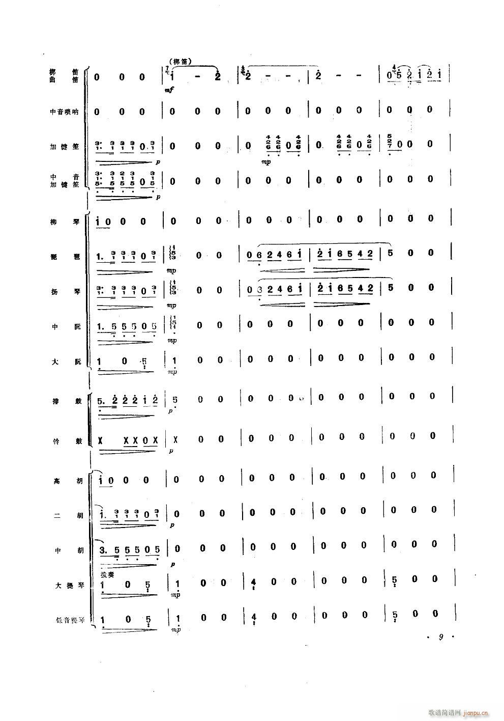 三十里鋪 器樂小合奏(總譜)9