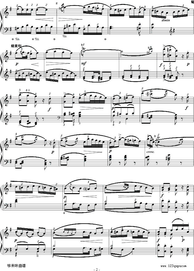 D大调奏鸣曲K.311第二乐章-莫扎特 2