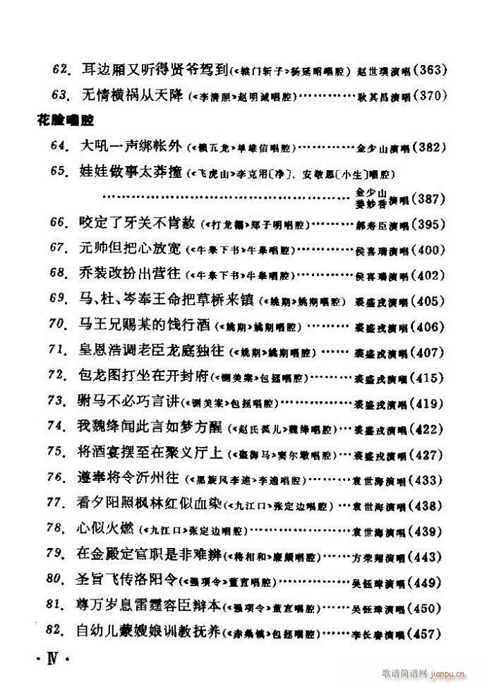 京剧著名唱腔选 上集 目录前言 1 60 4