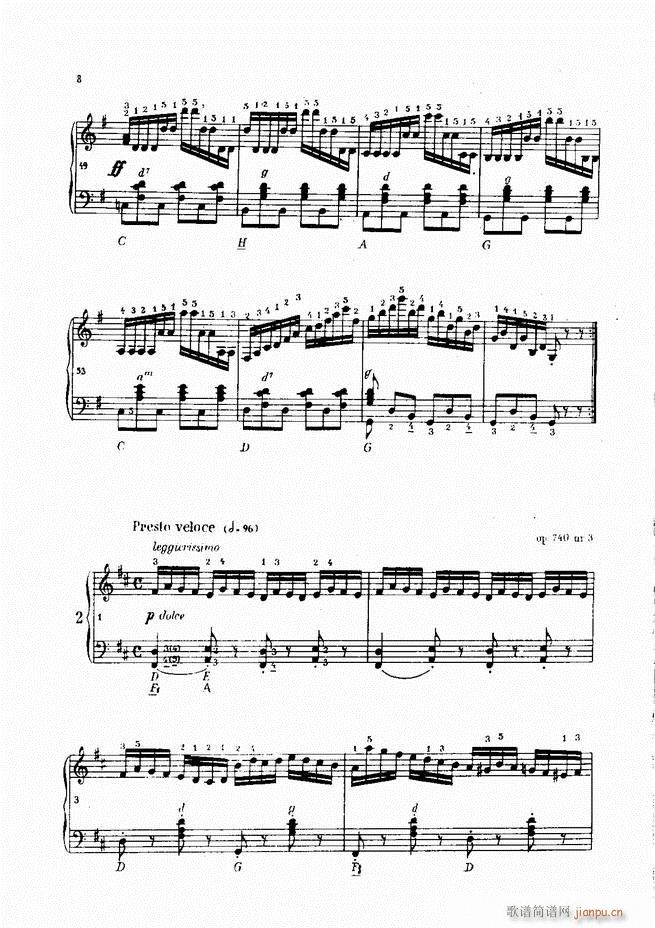 车尔尼手风琴练习曲集 Ⅳ(手风琴谱)8