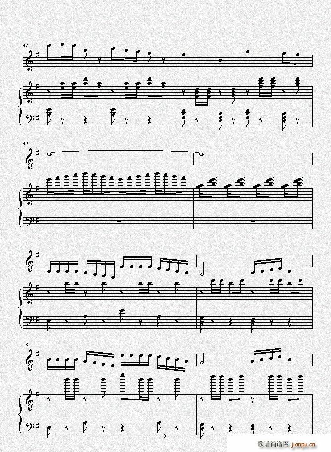 无题 小提琴曲(小提琴谱)8