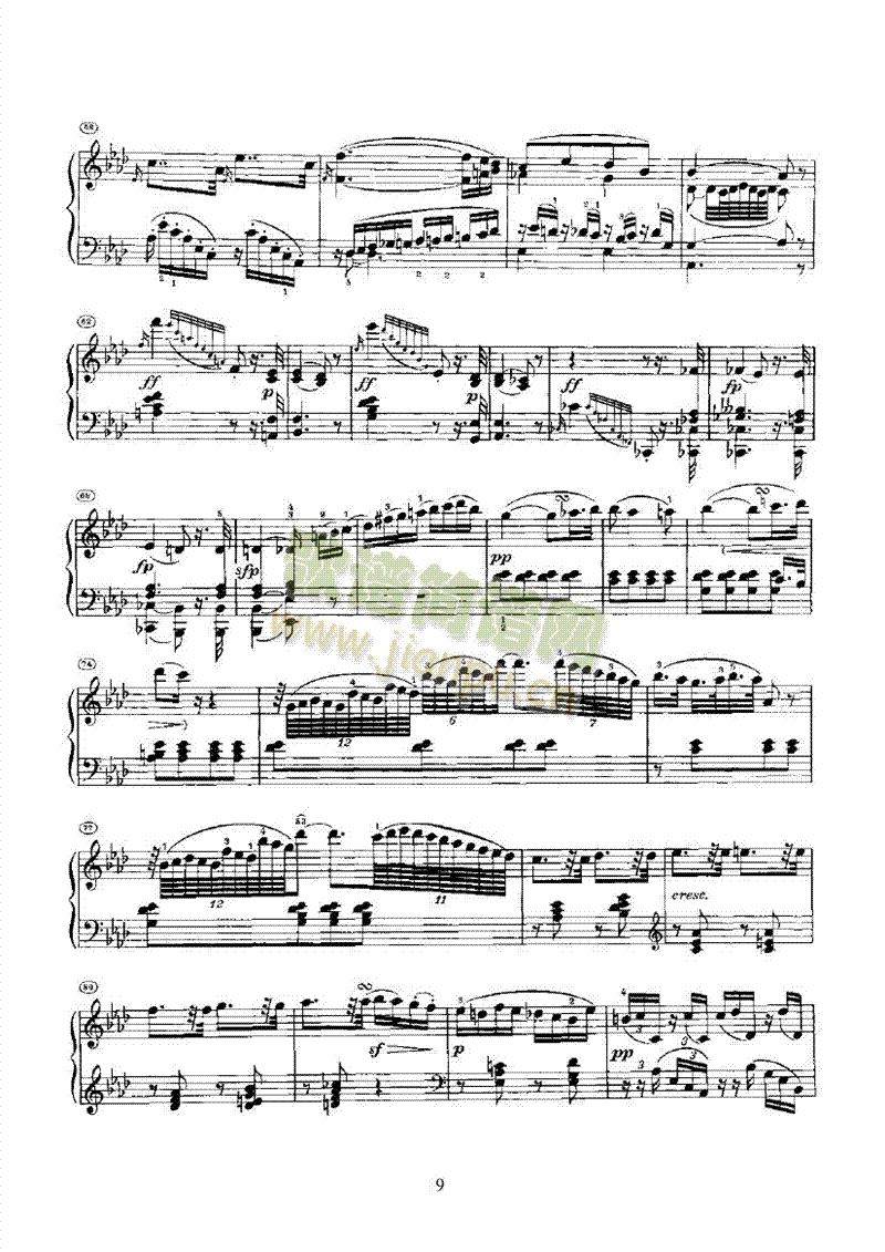 奏鸣曲键盘类钢琴(钢琴谱)9