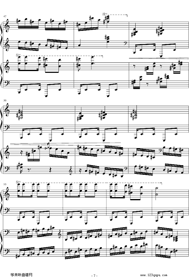 爵士双钢琴奏鸣曲第三乐章-米约(钢琴谱)7