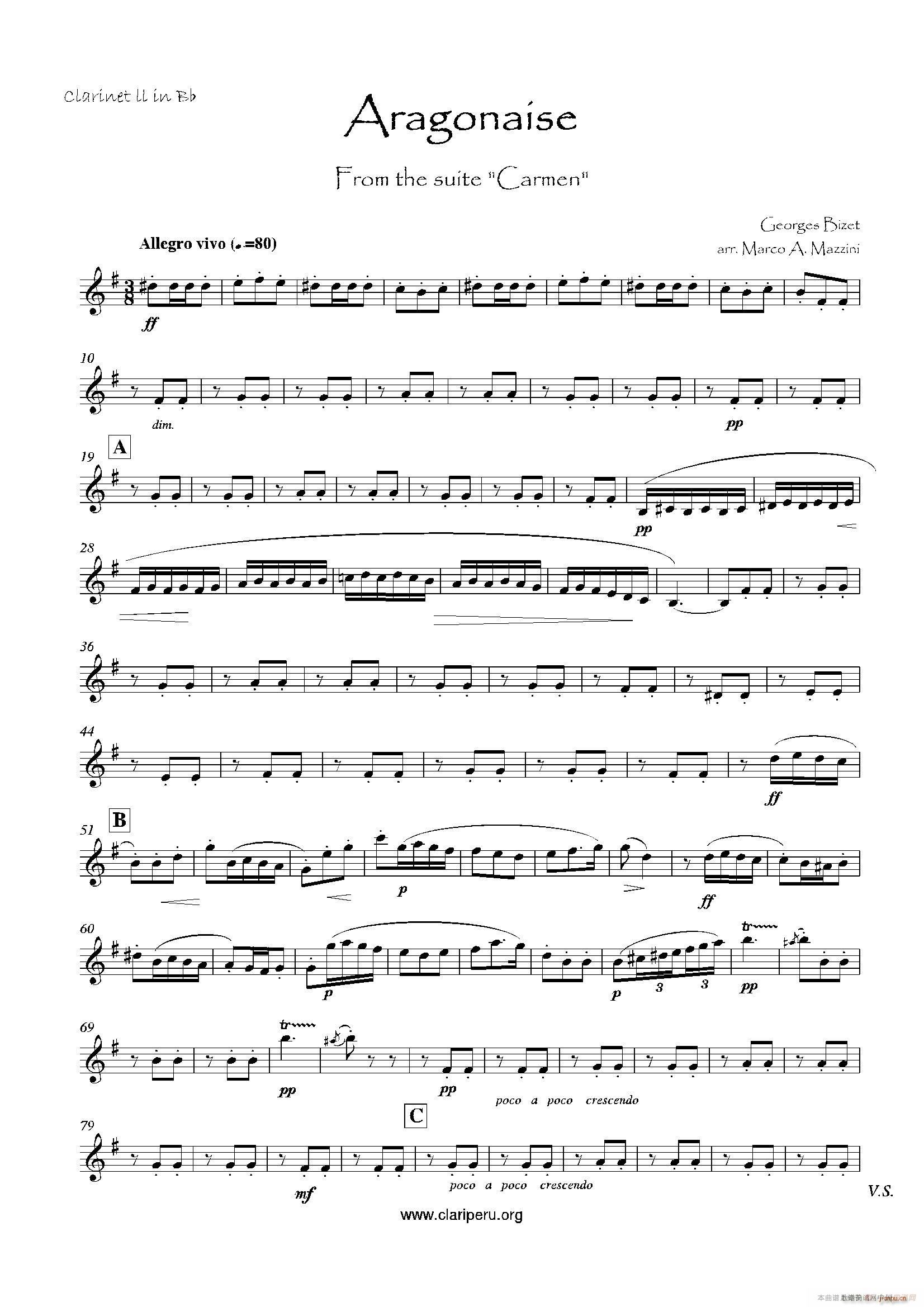 卡门 木管四重奏(总谱)3