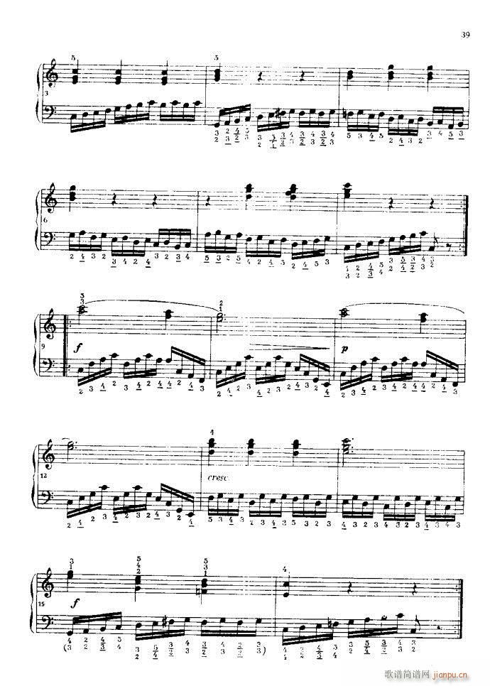 车尔尼手风琴练习曲集(手风琴谱)39