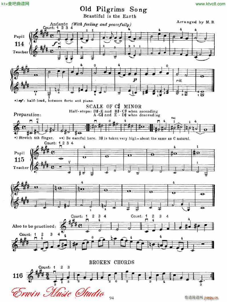 麦亚班克小提琴演奏法第一部份 初步演奏法6(小提琴谱)14