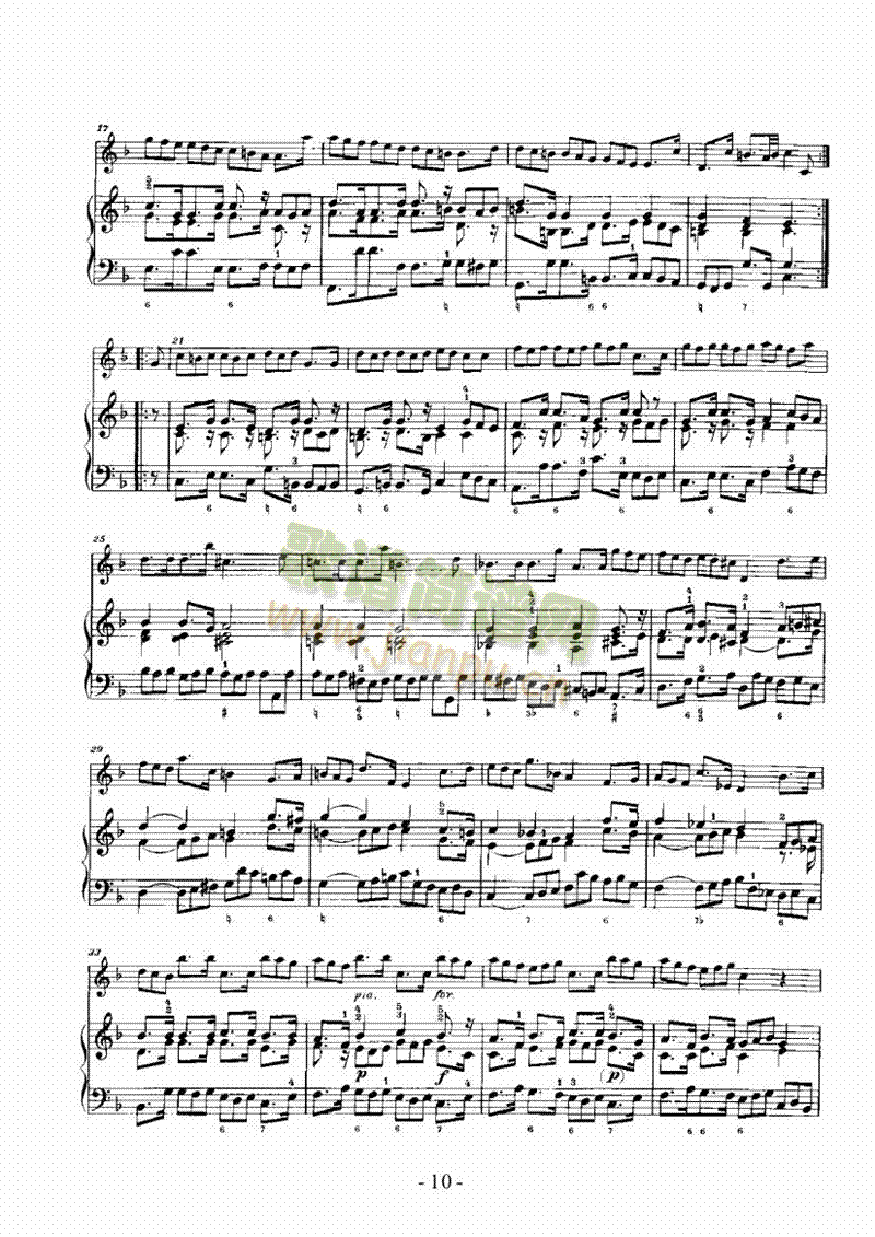 F大调奏鸣曲弦乐类小提琴(其他乐谱)10
