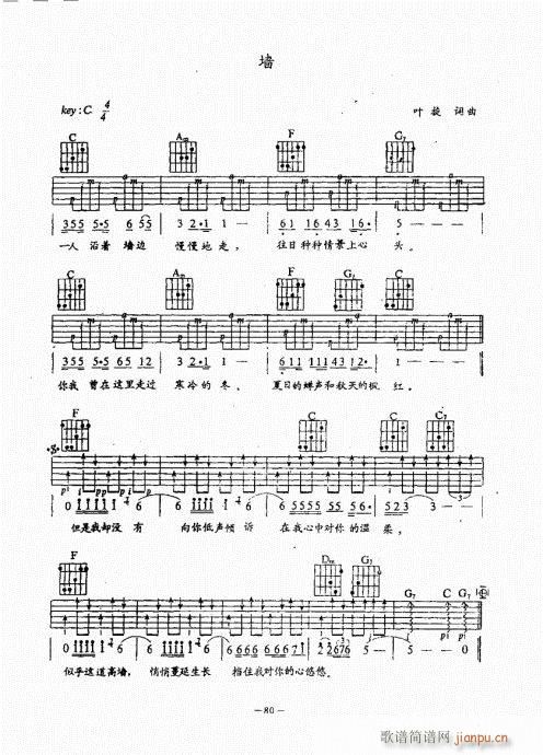 民谣吉他经典教程61-100(吉他谱)20