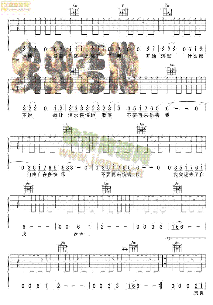 不要再来伤害我吉他谱- 2