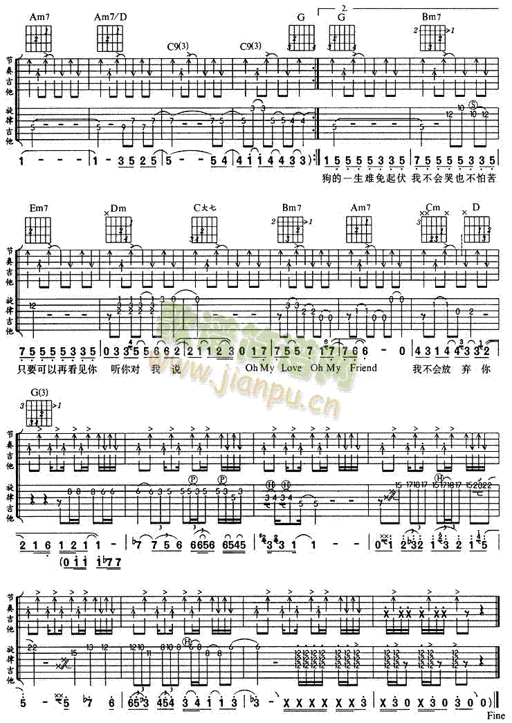流浪狗(吉他譜)3