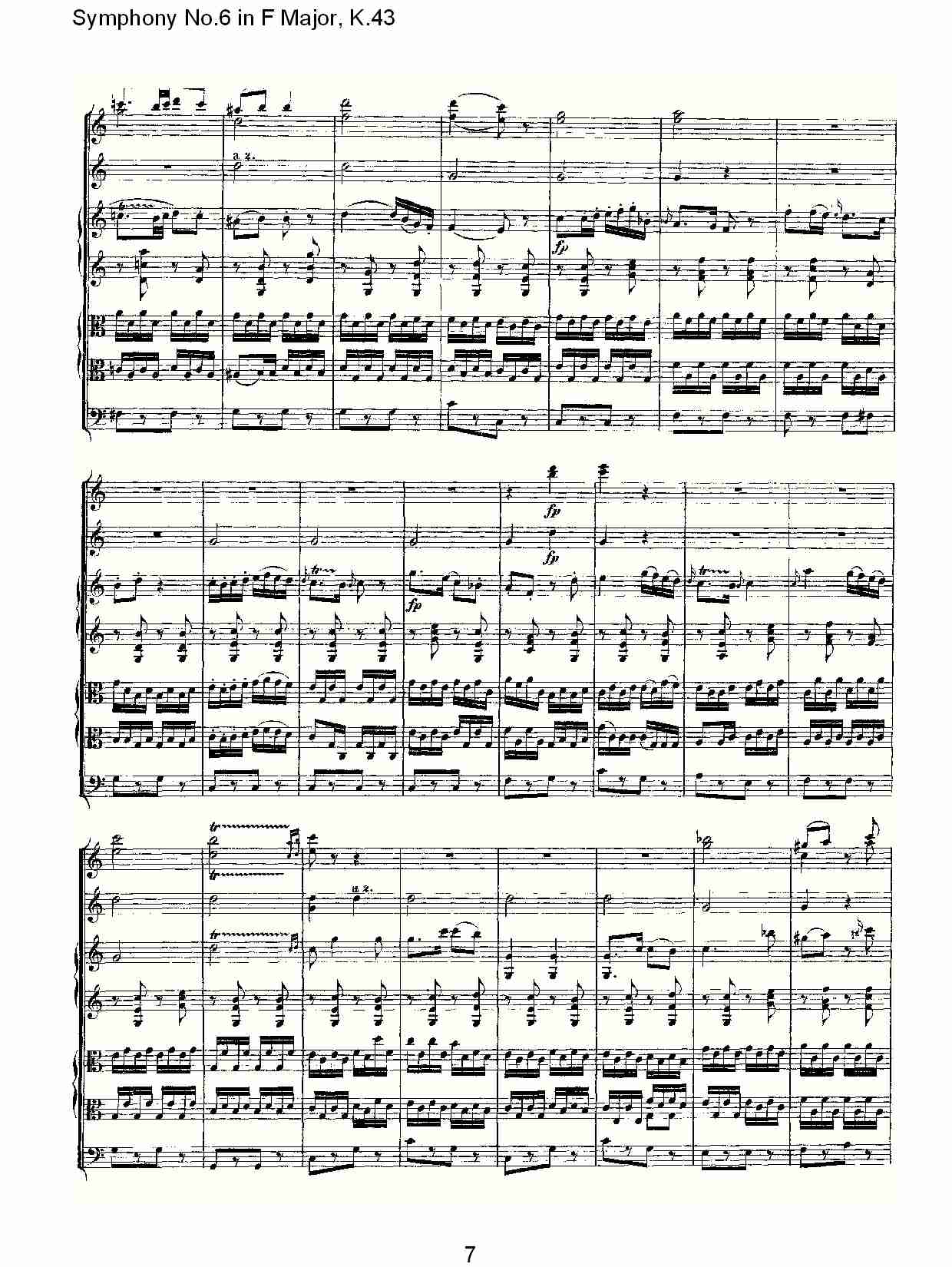 F大调第六交响曲K.43(总谱)7
