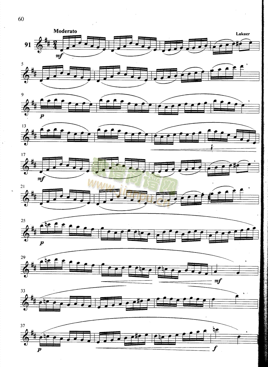 萨克斯管练习曲第100—060页(萨克斯谱)1