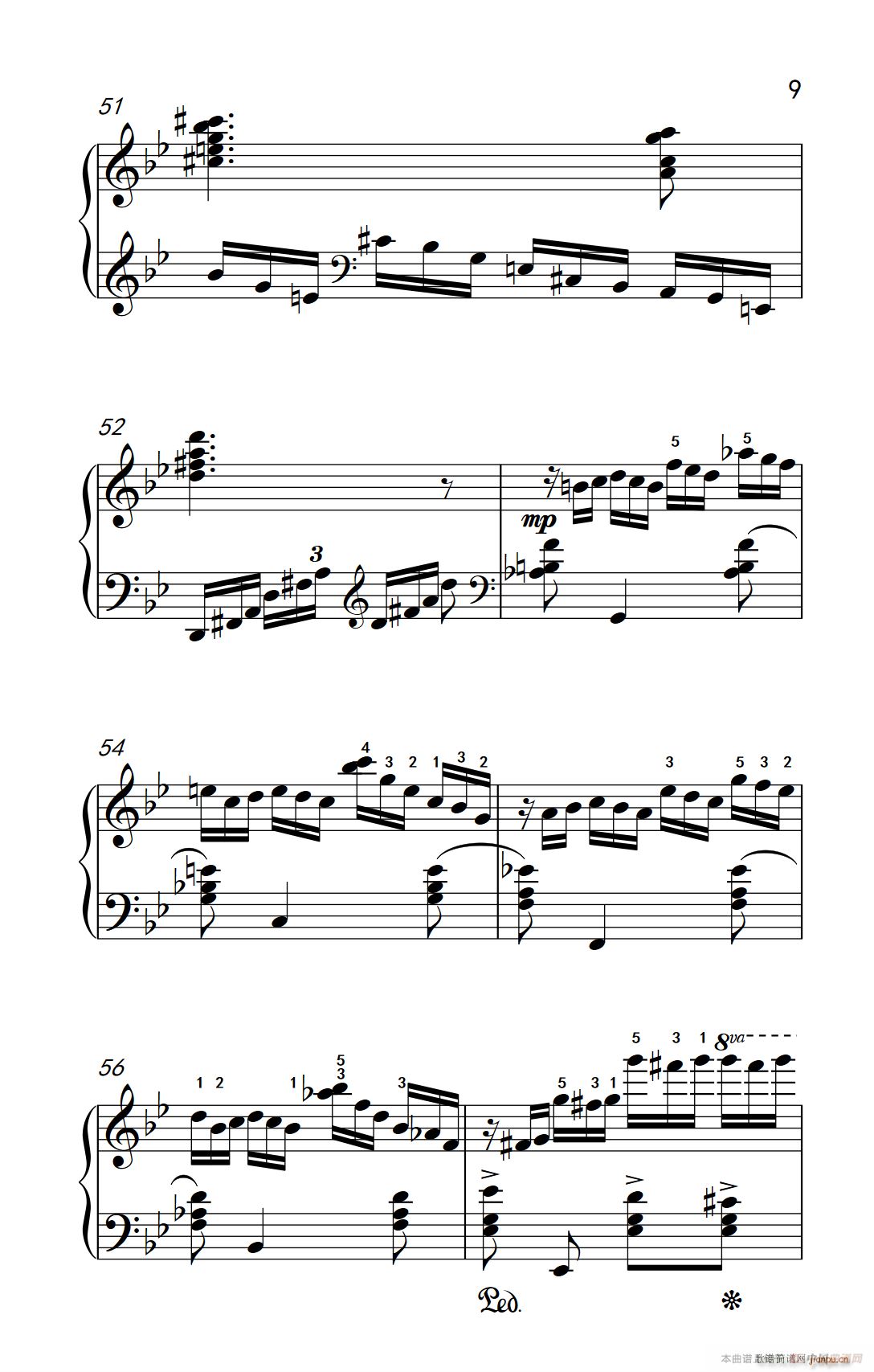 第九级3 练习曲 No 2 中央音乐学院 钢琴 业余 考级教程 7 9级(钢琴谱)9