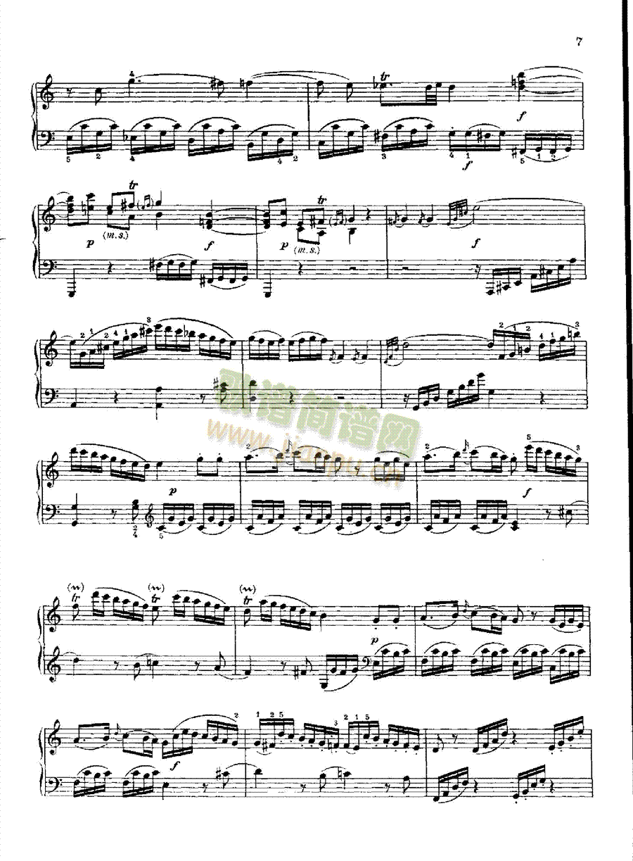 奏鸣曲Nr.279键盘类钢琴(钢琴谱)5