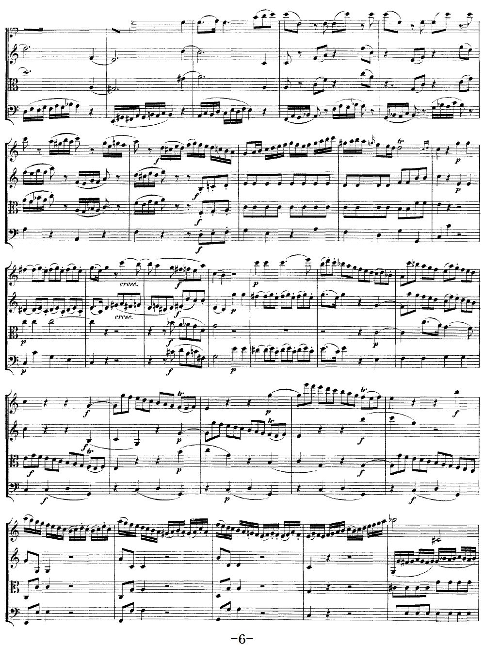 Mozart Quartet No 19 in C Major K 465(总谱)6