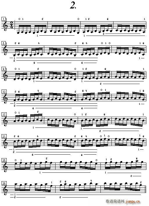 小提琴手指练习曲 2