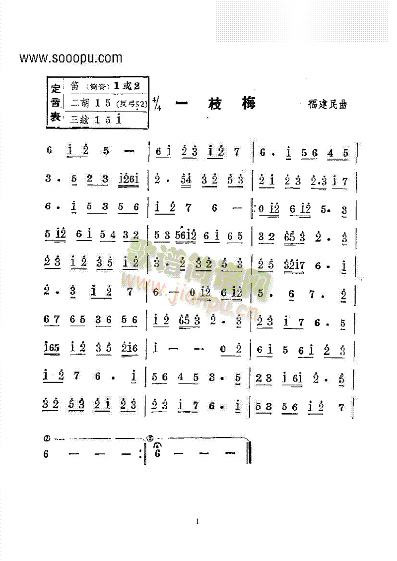 一支梅—國(guó)樂(lè)合奏曲樂(lè)隊(duì)類(lèi)民樂(lè)合奏(其他樂(lè)譜)1