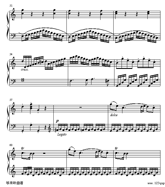 奏鸣曲SonatasK545-莫扎特(钢琴谱)5