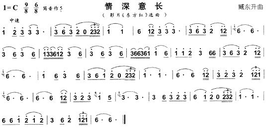 情深意长(笛箫谱)1