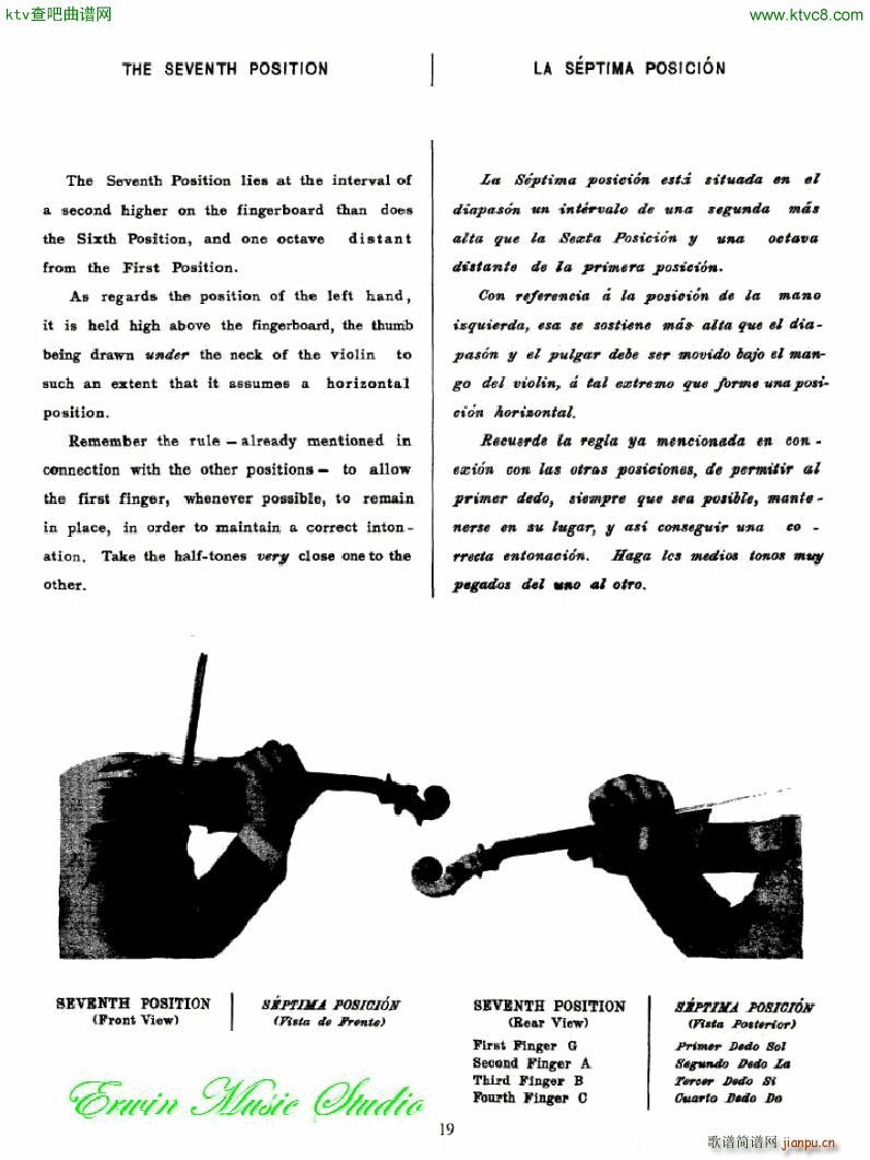 麦亚班克小提琴演奏法第五部分 第六和第七把位的位置 2 4
