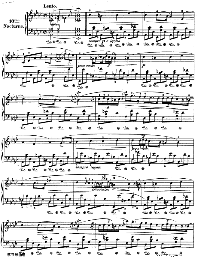 B大调夜曲作品32号-OP32NO.2-肖邦 4