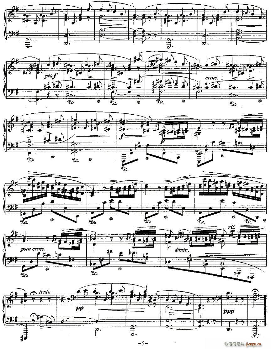 G大调夜曲Op.37－2(十字及以上)5