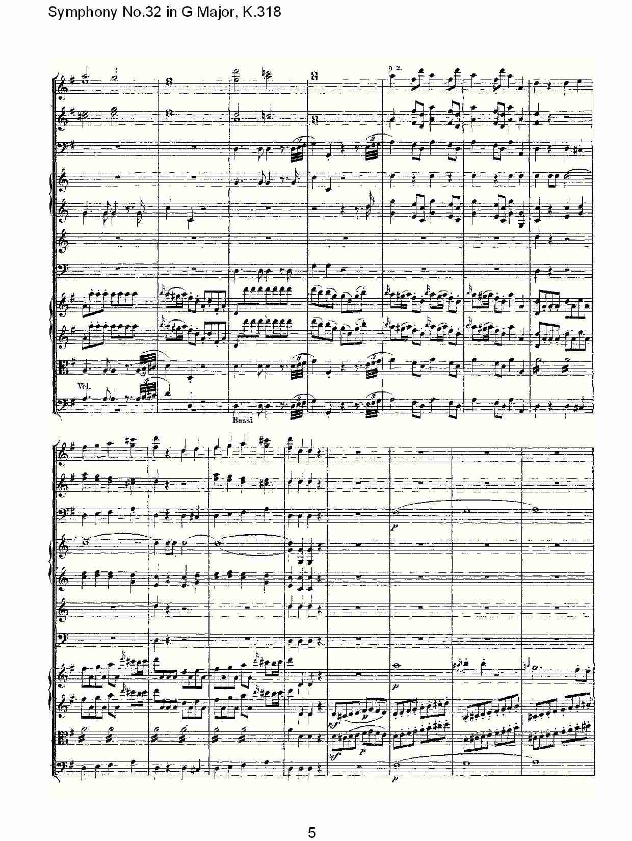 (G大调第三十二交响曲K.318)（一）(总谱)5