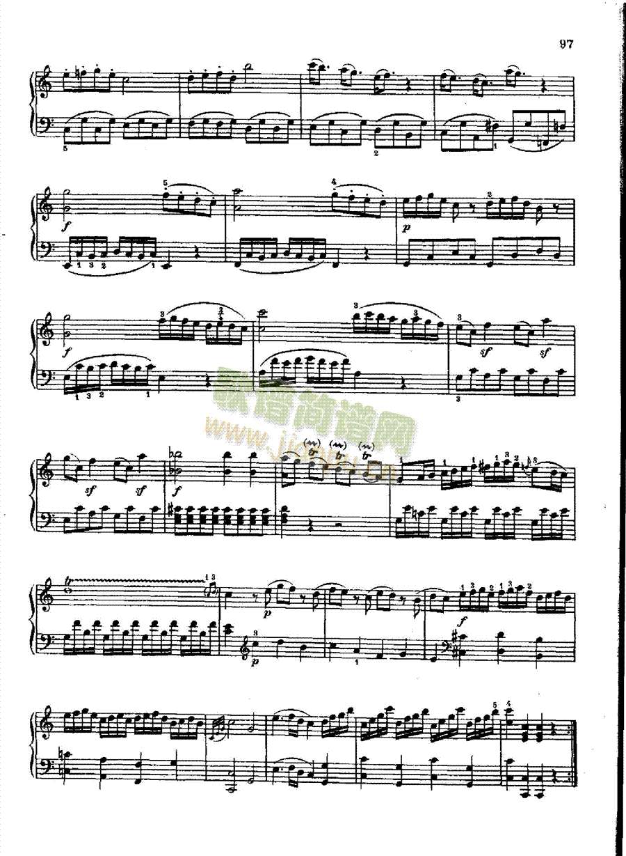 奏鸣曲Nr.309键盘类钢琴(钢琴谱)6