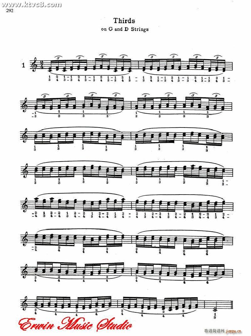 德米特里 康斯坦丁 多尼斯 24条小提琴三度和八度指法高级演练(小提琴谱)3