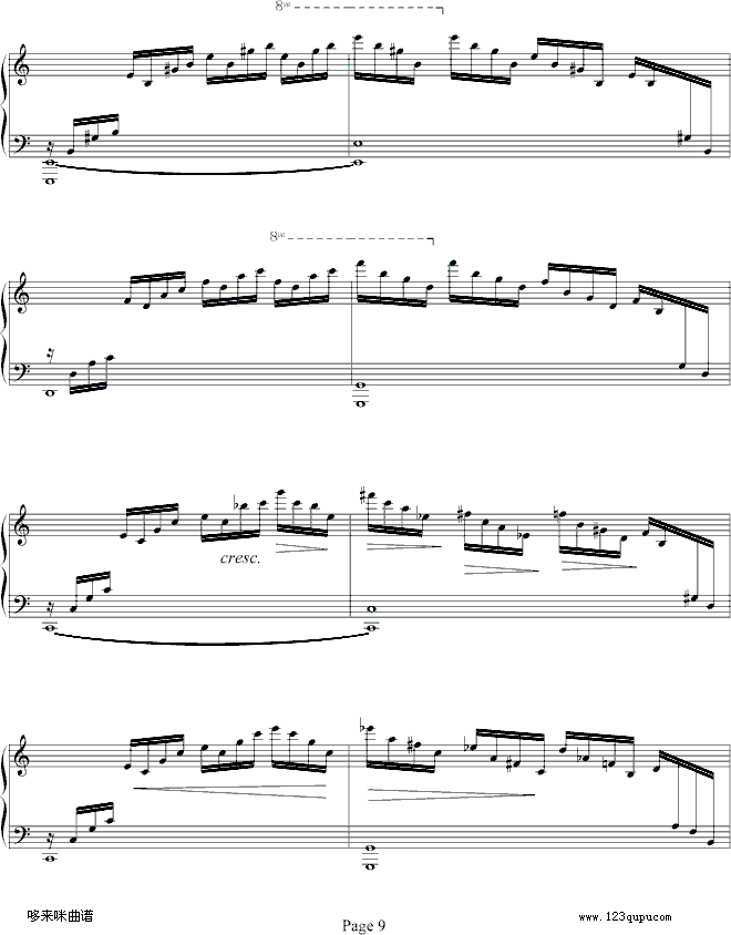 練習(xí)曲Op.10No.1-肖邦(鋼琴譜)9