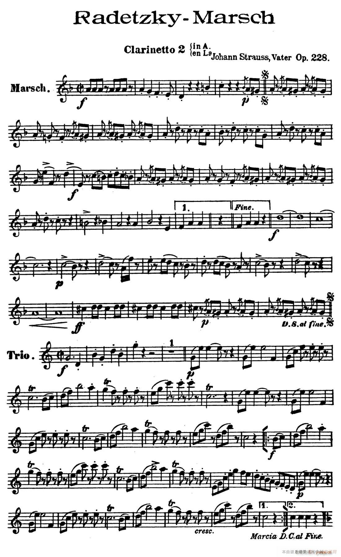 Radetzky Marsch Op 228 木管五重奏(总谱)10