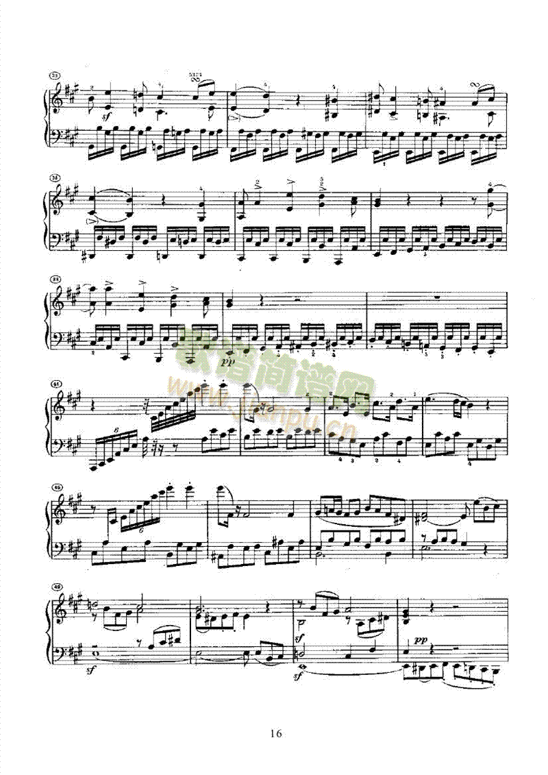 奏鸣曲键盘类钢琴(钢琴谱)16