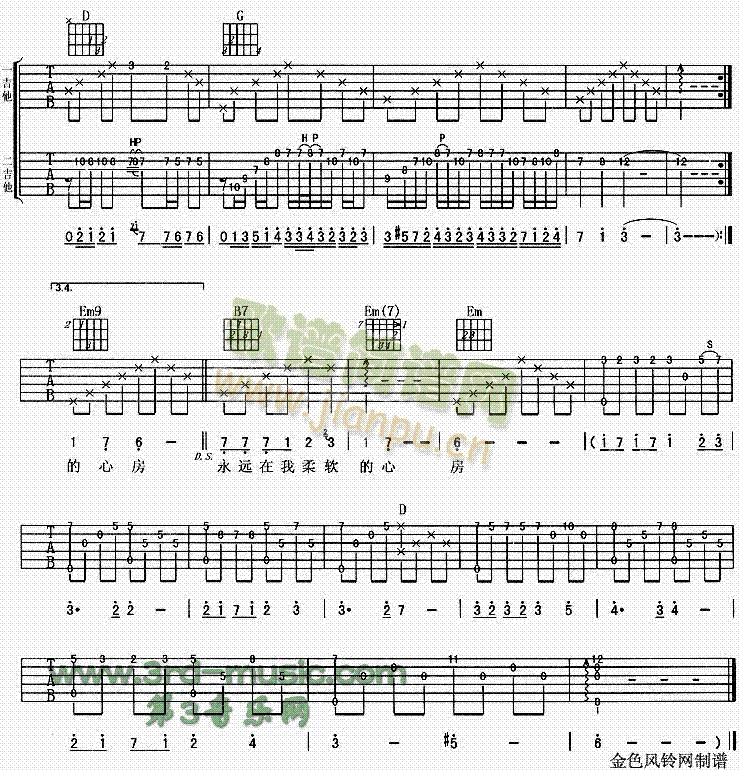 輕舞飛揚(yáng)(吉他譜)3