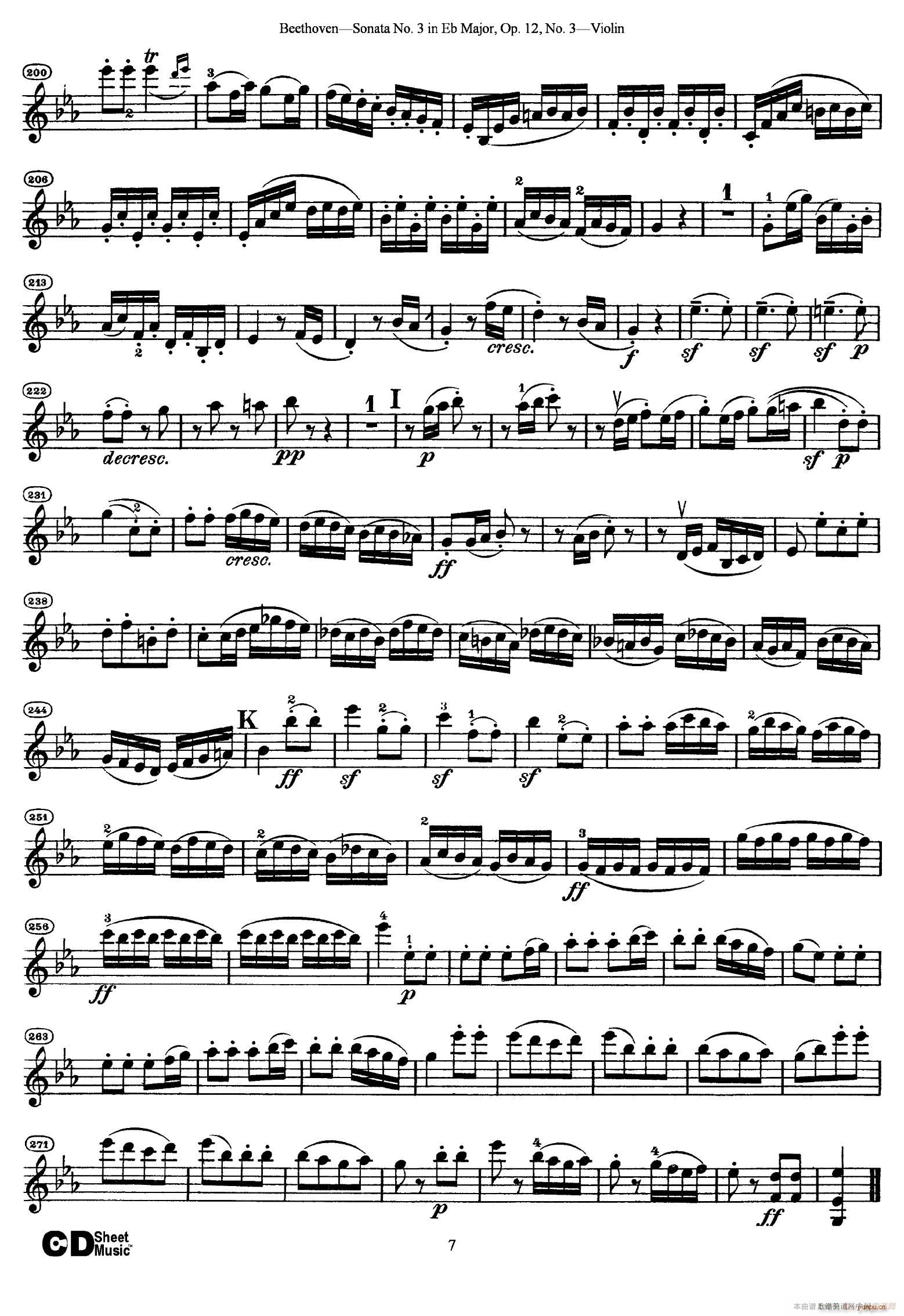A大调第二小提琴奏鸣曲 Sonata No 2 in A Major Op 12 No 2(小提琴谱)7
