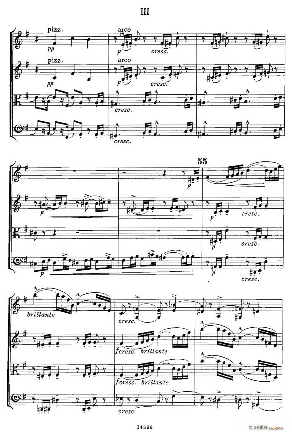 QUARTET Op 83 第三部分 弦乐四重奏(总谱)21