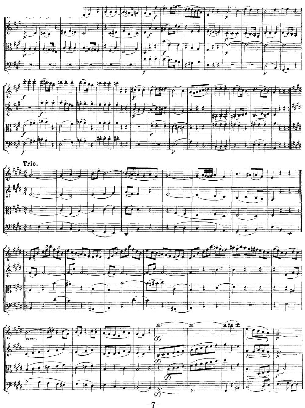 Mozart Quartet No 18 in A Major K 464(总谱)7