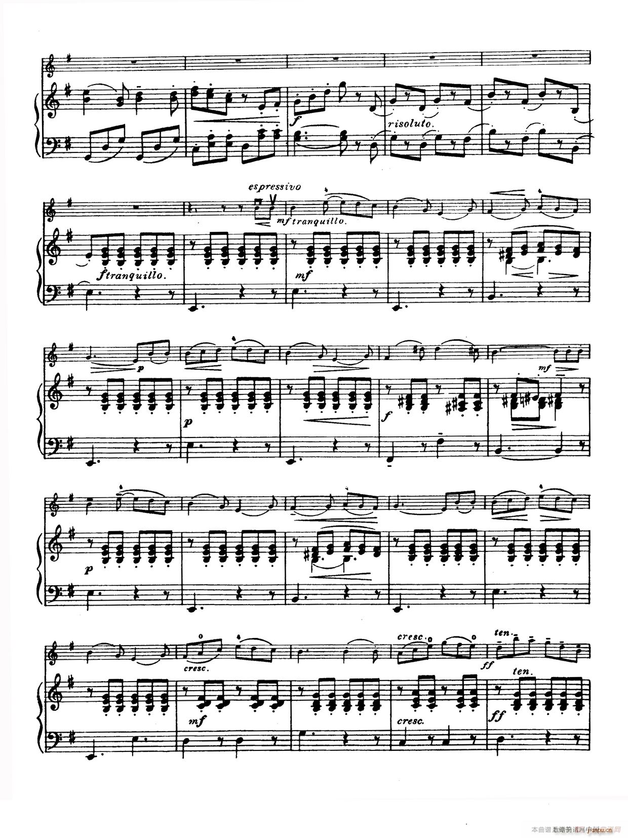 G大调学生协奏曲 塞茨作品第13号(小提琴谱)8
