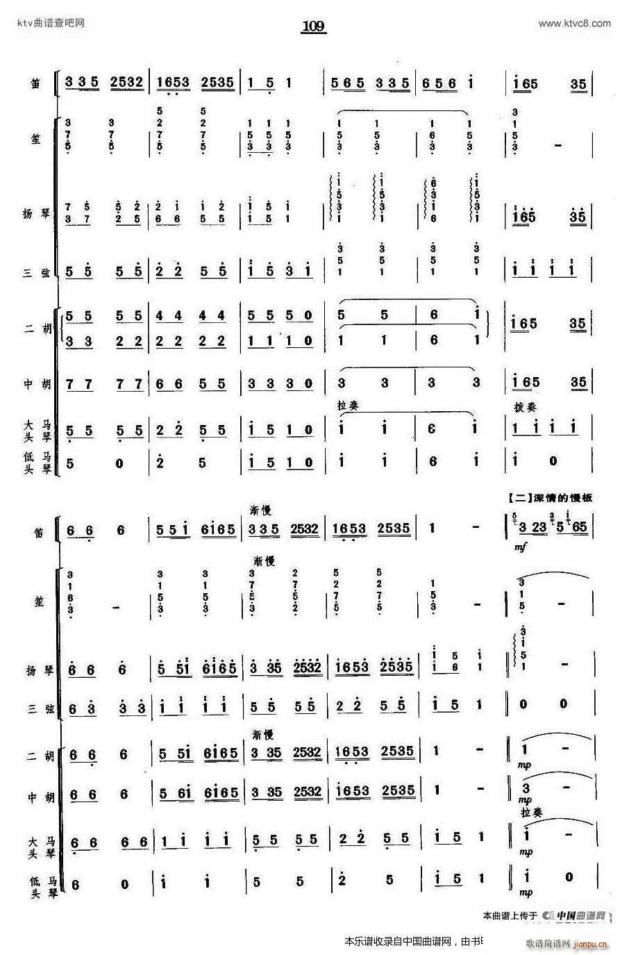 牧笛 乐队伴奏(总谱)7
