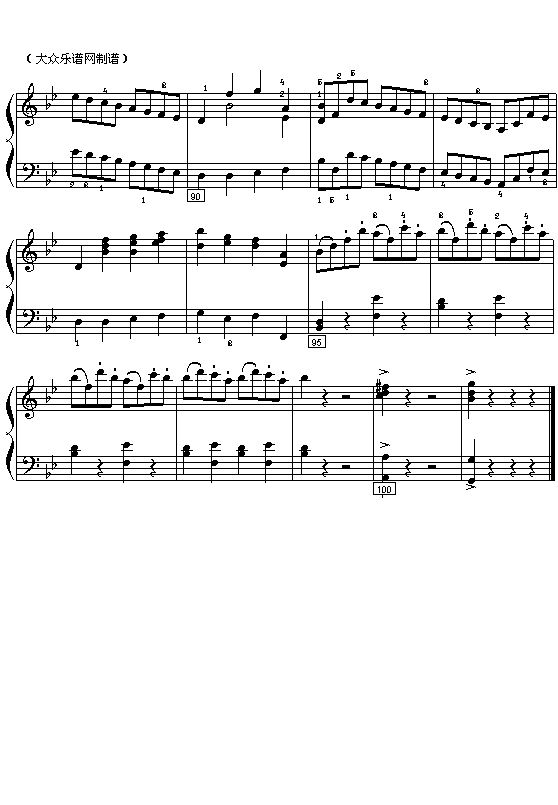 莫扎特：第40交响乐第一乐章(钢琴谱)5