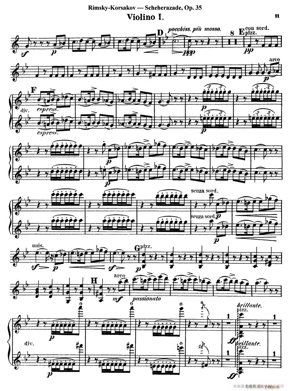 Scheherazade Ⅲ Op 35 第一小提琴 2