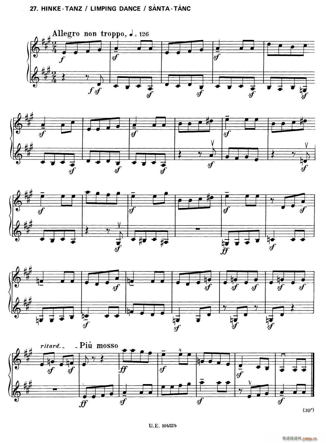 2首小提琴二重奏 no 27 no 28(小提琴谱)1