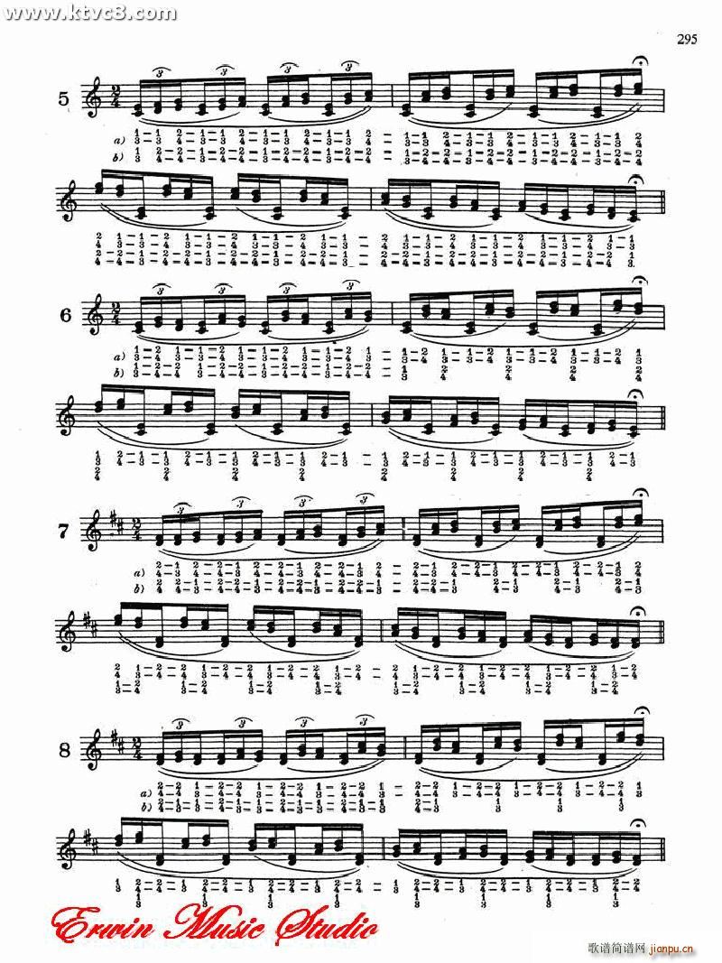 德米特里 康斯坦丁 多尼斯 24条小提琴三度和八度指法高级演练(小提琴谱)6