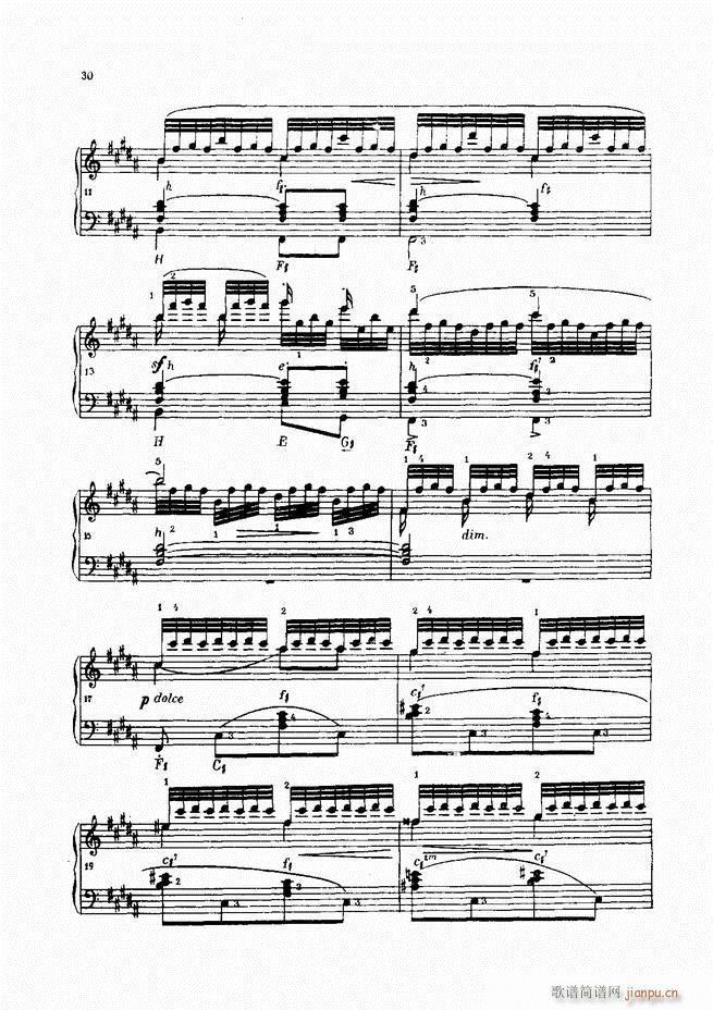 车尔尼手风琴练习曲集 Ⅳ(手风琴谱)30