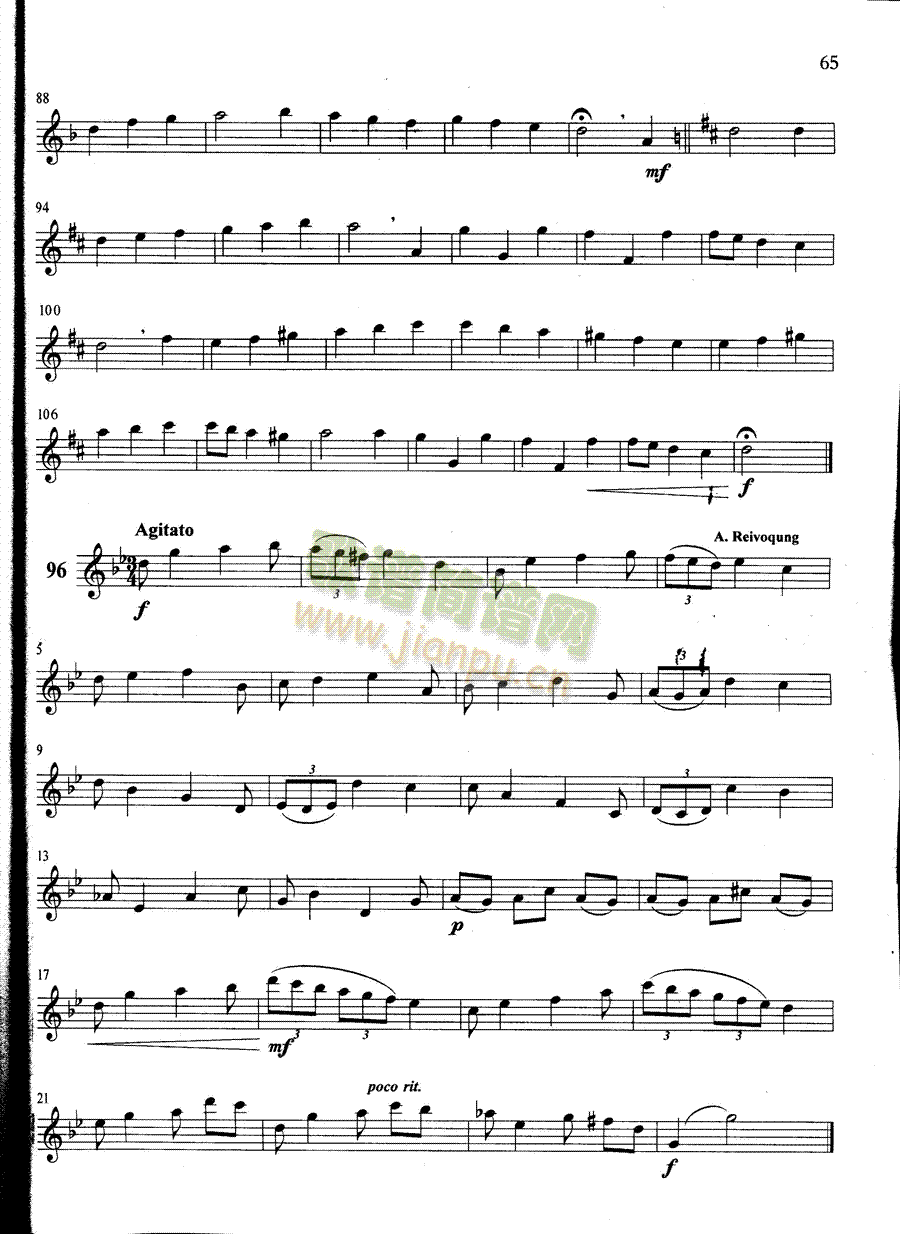 萨克斯管练习曲第100—065页(萨克斯谱)1