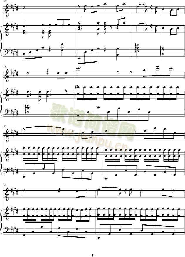 小李飞刀-琴笛合奏(钢琴谱)5