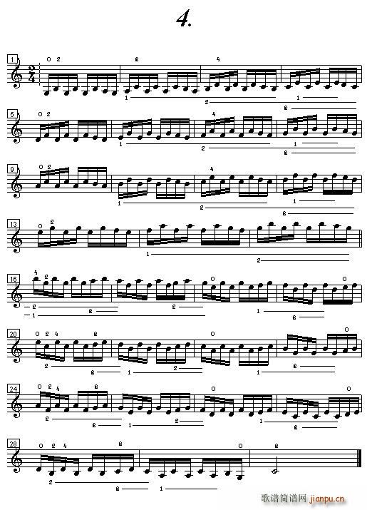 小提琴手指练习曲 4