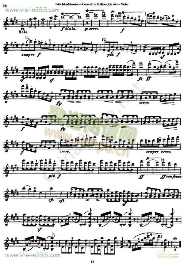 门德尔松Concerto(小提琴谱)7