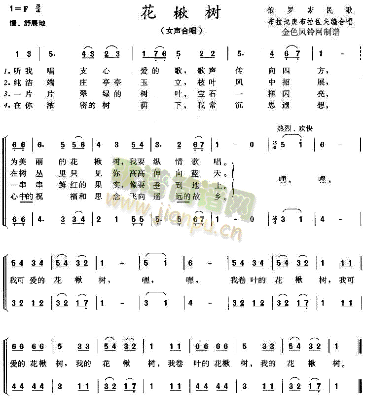 花楸树(合唱谱)1