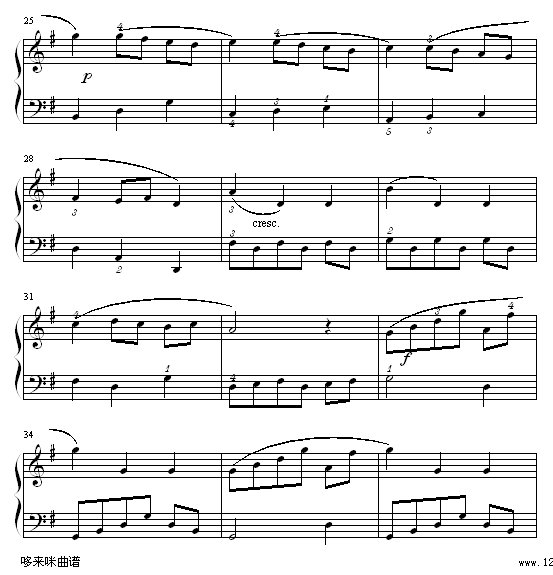 小步舞曲--巴赫(钢琴谱)3